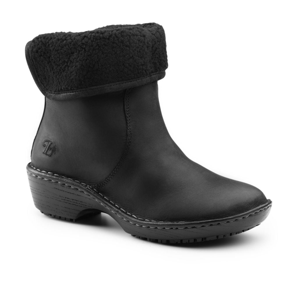 Lila SureGrip Womens Blythe Black Snap Back Boot Slip Resistant Work