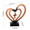 thumbnail image 3 of YOHAVEN Resin Heart Cross Sculpture, Religious and Romantic Tabletop Ornament for Home, Office, and Holiday Decor, Perfect for Christmas, Easter, and Faith-Inspired Gift Giving, 3 of 5