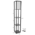 thumbnail image 2 of Lavish Home Etagere LED Floor Lamp with 3 Tiers of Storage Shelving, Black, 2 of 7