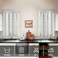thumbnail image 2 of Farmhouse Kitchen Curtains 36 Inch Length Country Window Curtain Over Sink Rustic Small Short Tier for Bathroom Cafe Rod Pocket (2 Panels, 27.5" W x 36" L), 2 of 6