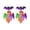 Bat Ghost, variant on SeekLGT Halloween Earrings Acrylic Bat Ghost Drop Dangle Earrings Spooky Halloween Jewelry for Women, 1 Pair