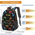 thumbnail image 3 of Game Controller Black Pattern 17" School Backpacks for Teens,Waterproof Oxford Fabric,S-Shape Padded Straps for School,Travel,Hiking,Camping, 3 of 6