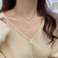 thumbnail image 3 of New Shiny Butterfly Necklace Ladies Exquisite Double Layer Clavicle Chain Necklace Jewelry for Ladies Gift, 3 of 5