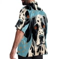 thumbnail image 3 of Spotted Dog Men's Short Sleeve Button Down Casual Poplin Shirts for Summer Beach, Printed Design - Unisex, 3 of 6