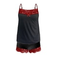 thumbnail image 4 of Pntutb Womens Sexy Print Lace Sling Sleeveless Tank Tops Splicing Shorts Casual Set, 4 of 5