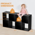 thumbnail image 3 of Cube Bookshelf Black, 8 Cube Storage Organizer Bookcase, Display Bookcase, TV Stand, for Living Room, Home Office, Bedroom, 3 of 10
