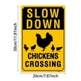thumbnail image 3 of Slow Down Chickens Crossing Sign, Aluminum Sign 8x12 Inch | Eye-Catching, Durable, Rust-Resistant | Easy to Install Indoor/Outdoor Decor, Wall Art & Wildlife Awareness Sign, 3 of 4