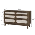 thumbnail image 2 of EastVita Brown 6 Rattan Drawer Dresser with USB Ports and Outlets Chests of Drawers Storage for Bedroom Living Room Hallway Bedside Dining Room, 2 of 8