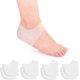 thumbnail image 1 of 4 pares de protectores de talón blancos, copas de silicona para dolores de talón, talones agrietados, espolones de talón, fascitis plantar, almohadillas de gel de ajuste unisex, 1 of 5