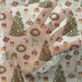 thumbnail image 3 of Christmas Tulle Curtains with Rod Pocket, Fir Tree Garland and Bells Ornaments Xmas Themed Cartoon Seasonal Holiday, Sheer Drape for Wedding Party 2 Panels, 7 Sizes, Multicolor, by Ambesonne, 3 of 3
