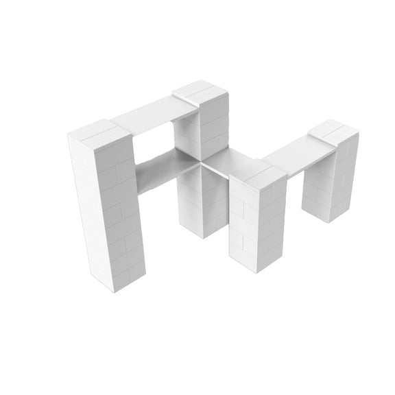 EverBlock Zig Zag 2 Catering Station Kit | 7’ x 3’ x 4’ 1” | Risers & Server Stations | Giant Building Blocks | Easy to Connect & Reuse | Indoor & Outdoor Use | Build Displays & Structures | Blue