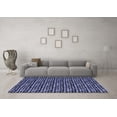 thumbnail image 3 of Ahgly Company Indoor Rectangle Abstract Blue Modern Area Rugs, 2' x 3', 3 of 4