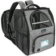 thumbnail image 1 of PetAmi Sac à Dos pour Chien Chat, Sac à Dos Extensible pour Voyage Randonnée, Approuvé par les Compagnies Aériennes pour Petit Moyen Chien Chiot Grand Chat, Gris, 1 of 7