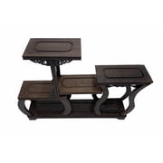 Asian Wooden Display Stand with Step Shelf For Miniatures - Oriental Furniture Warehouse
