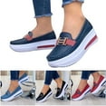 thumbnail image 2 of Mocassins à Plateforme Confortables pour Femmes, Décontractés, Plats, en PU, Chaussures de Marche, Style Vintage, 2 of 7