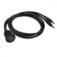 thumbnail image 3 of Tablero de instrumentos del automóvil Montaje empotrado USB 3.0 Enchufe Cable de extensión Panel Cable Kit de cable Soledad Cable extensor USB para tablero, 3 of 10