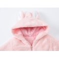 thumbnail image 3 of Hoody Jacket Gift for BoysToddler Kids Girls Boys Pink Fleece Hooded Jacket Coat with Ears Warm Kids Outwear Coat Zipper Up Save Big, 3 of 8