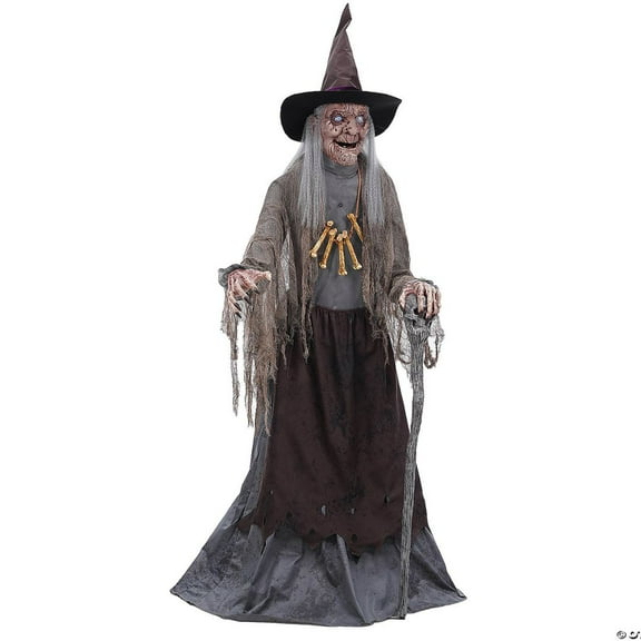 Fun Express 6Ft Animated Witch With Servo-Motor Lifesize Halloween Prop
