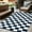 Check Black&White, variant on Outdoor Plastic Waterproof Rug 5'x 8' for Patio, Porch, Deck, Backyard, Balcony, Reversible, Geometric