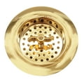 thumbnail image 6 of Westbrass 3-1/2" Wing Nut Twist Style Kitchen Drain Basket Strainer, Polished Brass (2-Pack), 6 of 15