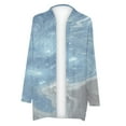 thumbnail image 5 of IROINNID Clearance Cardigan for Women Long Sleeve Print Cardigan Top Blouse,Light Blue, 5 of 6