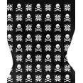 thumbnail image 4 of Old Glory Juniors Skull And Crossbones Snowflake Ugly Christmas Sweater Short Sleeve T Shirt, 4 of 6