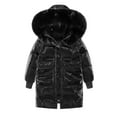 thumbnail image 4 of hoksml Big Girls (5-16 yrs) Long Puffer Coat with Hood Thick Winter Jacket Zip Up Insulated Parka with Pockets, 4 of 8