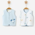thumbnail image 2 of Staki Kids Fleece Vest Girls Fleece Vest Sleeveless Jacket Fall Winter Warm Outerwear(Blue,0-6 Months), 2 of 6