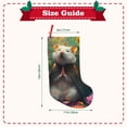 thumbnail image 3 of Wukai Colorful Flower Meditating Hamster Print Christmas Stockings 18" Christmas Stocking Snowman Burlap Plaid Xmas Stocking Holiday Christmas Decoration Gifts for Family Kids, 3 of 7