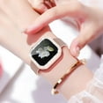 thumbnail image 5 of Apple Watch Case with Tempered Glass Screen Protector for Apple Watch 44mm Series 6/5/4/SE, Bling Crystal Diamond Rhinestone Ultra-Thin Bumper Full Cover Protective Case for Women Girls iWatch, 5 of 8