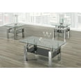 thumbnail image 1 of Ensemble de Table Basse avec Dessus en Verre Clair et Base Chromée, 1 of 1