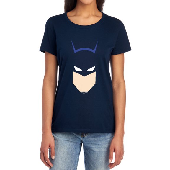 Batman Bat Head Women's T Shirt, Navy, Medium