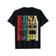 thumbnail image 1 of Camiseta informal de manga corta con diseño vintage de Kona Hawaii, estilo Aloha Tiki, para surfistas, regalo y recuerdo, 1 of 6