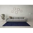 thumbnail image 3 of Ahgly Company Machine Washable Indoor Square Solid Blue Modern Area Rugs, 7' Square, 3 of 4