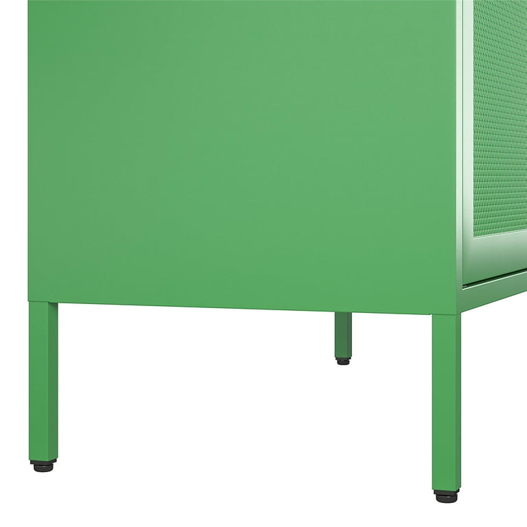 Novogratz Channing Collection Tall 2 Door Storage Cabinet-Mesh