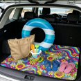 thumbnail image 2 of Qpednta Car Cargo Liner 29"x39" Trunk Mat for SUV Non-Slip Flower Power, All-Weather Polyester With Anti-Slip Backing Dustproof Universal Rear Cargo Protection Accessory, 2 of 7