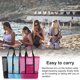 thumbnail image 4 of Malla Bolsa de playa con correas de hombro Netificación Tote Reutilizable Picnic Bolso Picnic Toddler Toy Carrier de almacenamiento Suministros de compras Organizador Luz verde Inevent OD011035-03B, 4 of 7