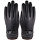 thumbnail image 1 of Guantes de piel sintética para pantalla táctil, para conducir, de invierno, cálidos, resistentes al viento y al agua, para mujeres y niñas (negros), 1 of 7