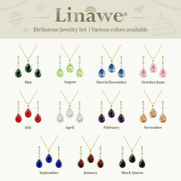 14K Gold-filled Earrings with Blue-Green Teardrop Cubic Zirconia - December 14K Gold-filled Earrings with Blue-Green Teardrop Cubic Zirconia - December