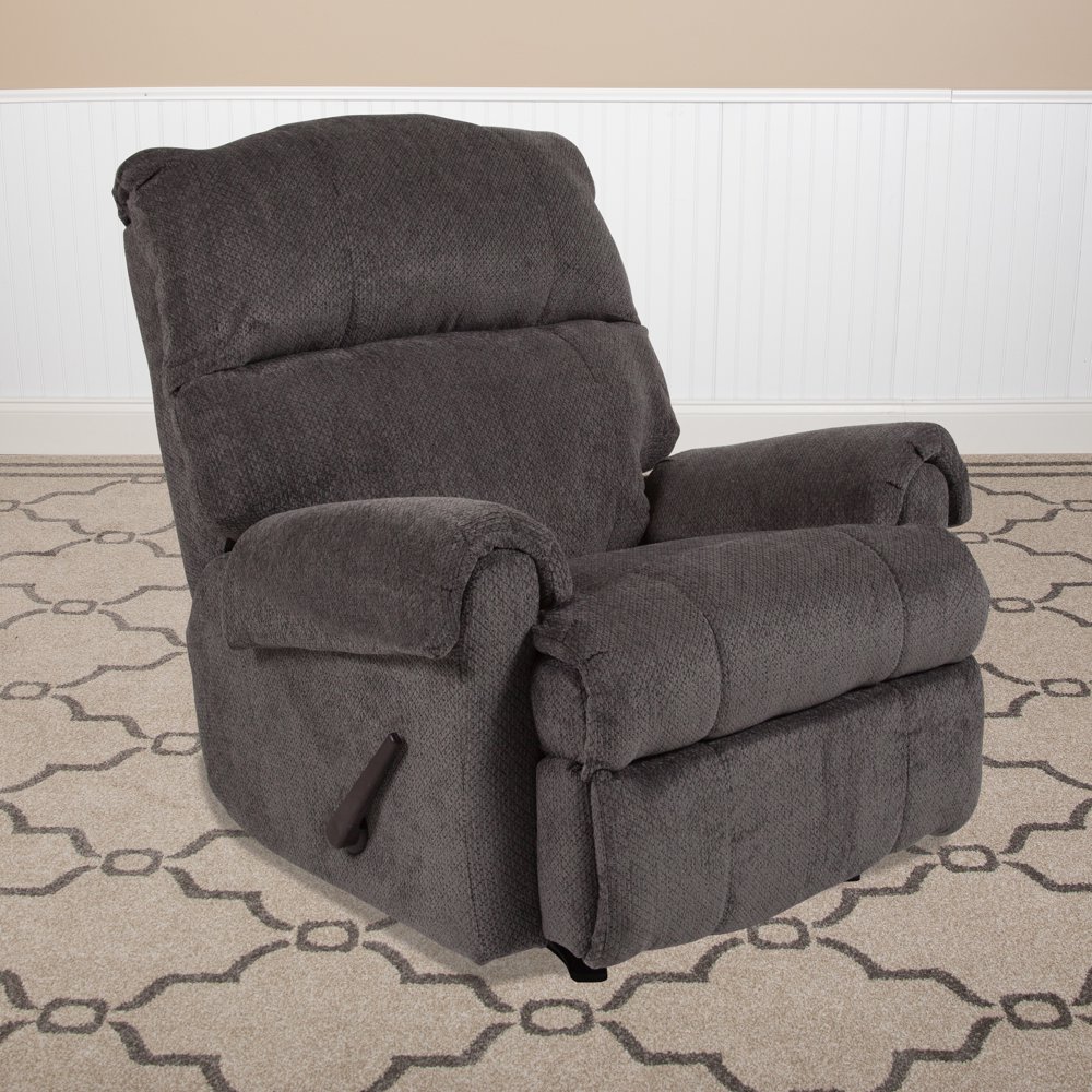 Flash Furniture Contemporary Kelly Gray Super Soft Microfiber Rocker