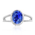 thumbnail image 5 of AoneJewelry 1.25 Carat Created Tanzanite Oval Shape Ring In 10K Solid Rose, White & Yellow Gold, 5 of 5