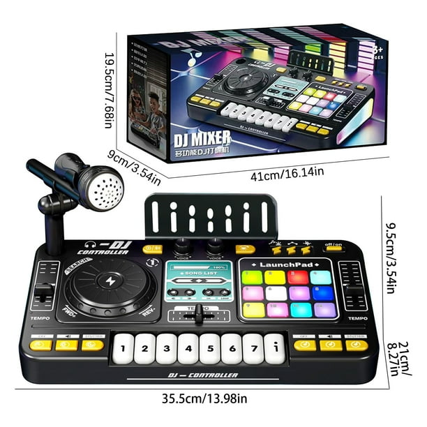 Herramientas y mejoras para el hogar Reproductor de discos DJ multifuncional Bluetooth Música ligera Percusión Piano electrónico Instrumentos musicales para niños Juguetes Reproductor de discos compac