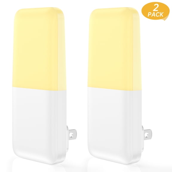 XUEYU 2 Pack Night Lights Plug into Wall, Modern LED Night Light with Light Sensor, Dusk to Dawn Sensor, suitable for Hallway Bedroom Bathroom, Soft Warm White