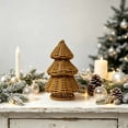 thumbnail image 2 of Clearance Wicker Rattan Christmas Tree, Hand Woven Christmas Tree, Christmas Decoration Gift for Mantel Fireplace Home (Brown), 2 of 6