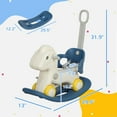 thumbnail image 6 of Qaba 4 In 1 Rocking Horse for Toddles 2-5 Years,Baby Ride On Horse with Detachable Push Handle & Balance Board,Kids Riding Horse Birthday Gift for Boys & Girls,Blue,Blue Hdpe Toys Kids Bikes Riding, 6 of 9