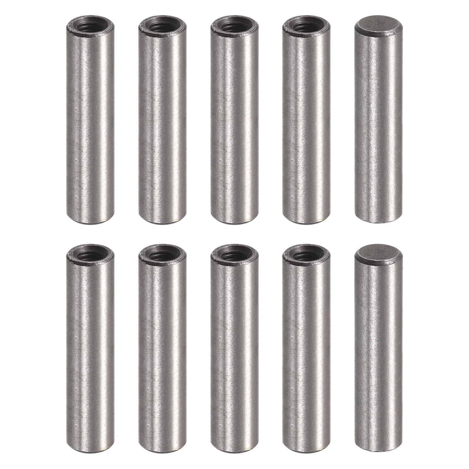 M3 Internal Thread Dowel Pin 10 Pack 5x20mm Chamfering Flat Carbon