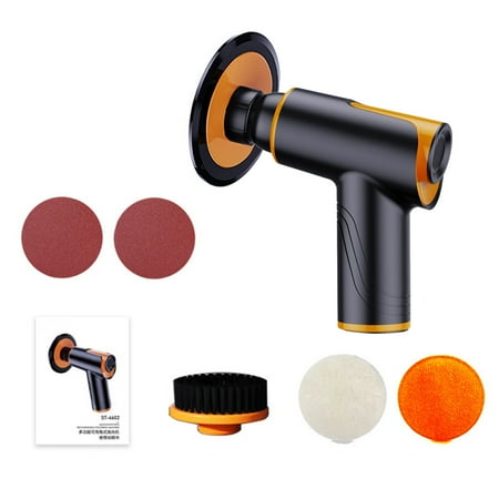 

Aibecy Portable Car Multi-function Polishing & Waxing Machine Rechargeable Cordless Polisher Electric Car Beauty Tool Small Scratch Repairing Waxer with Polishing/Waxing/Brushing Discs 80/320 Grit