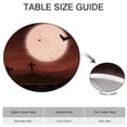 thumbnail image 6 of Fitted Halloween Table Cover for 44 Inch Round Table - Pumpkin Spooky Design Elastic Edge Washable Party Dining Decor, 6 of 6