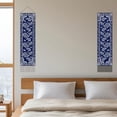thumbnail image 6 of Paisley Pattern Tapestry Modern Wall Art Tapestry White Blue Wall Blanket Long Tapestry Wall Hanging 2 Tapestries with Tassel DIY for Living Room Bedroom Dorm Backdrop Decor Gifts DIY for Christmas, 6 of 7