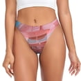 thumbnail image 1 of Fotbe Pastel Pink Beach Cafe Tanga Sin Costuras para Mujer con Estampado – Panties Invisibles, Transpirables y Cómodos para Uso Diario-4X-Large, 1 of 6